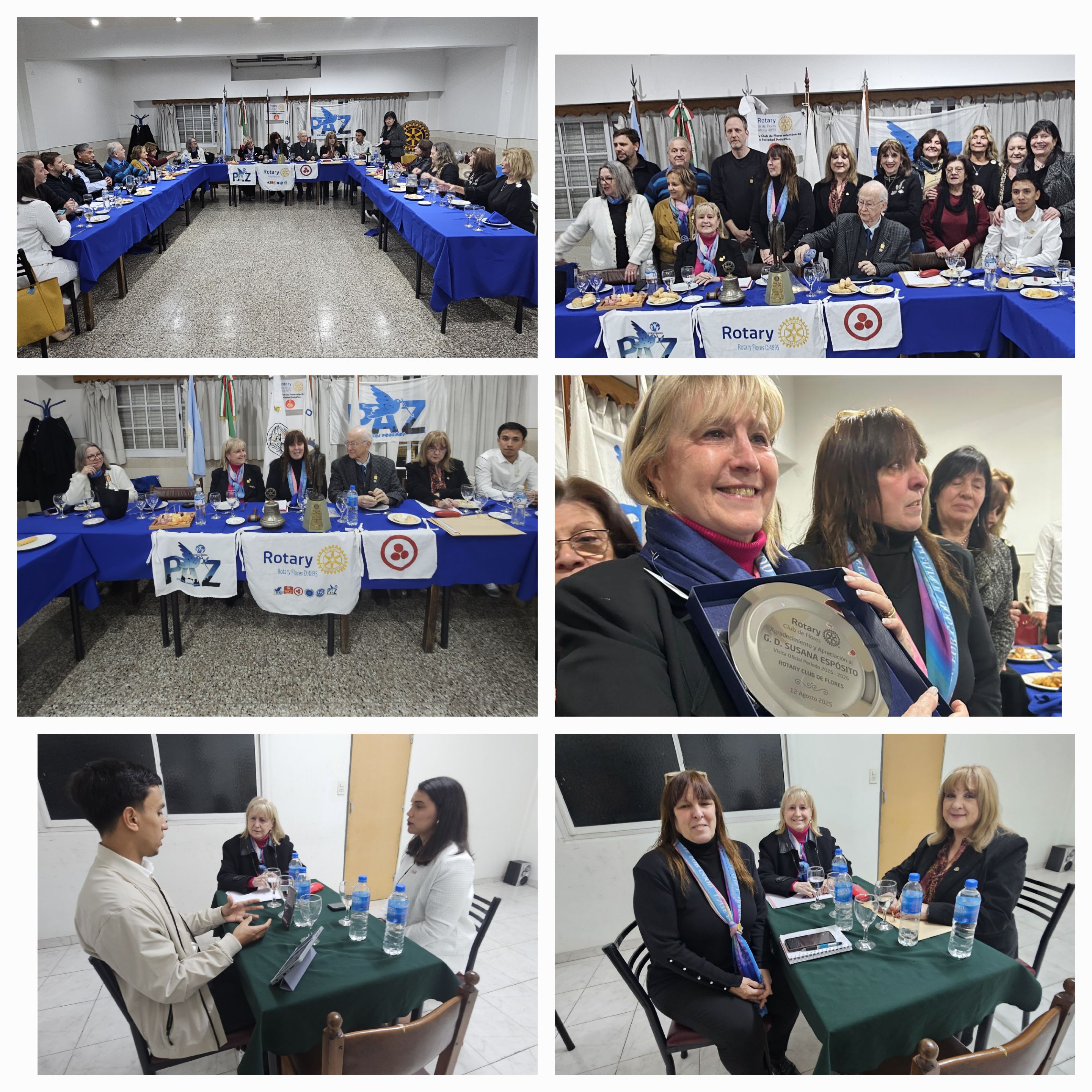 Rotary Club de Flores y Rotaract recibieron la visita oficial de la gobernadora 